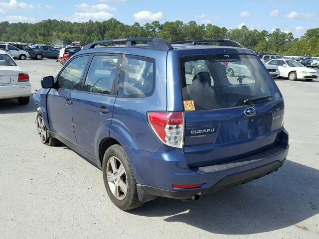 JF2SHBBC6CH453521 - 2012 SUBARU FORESTER BLUE photo 3