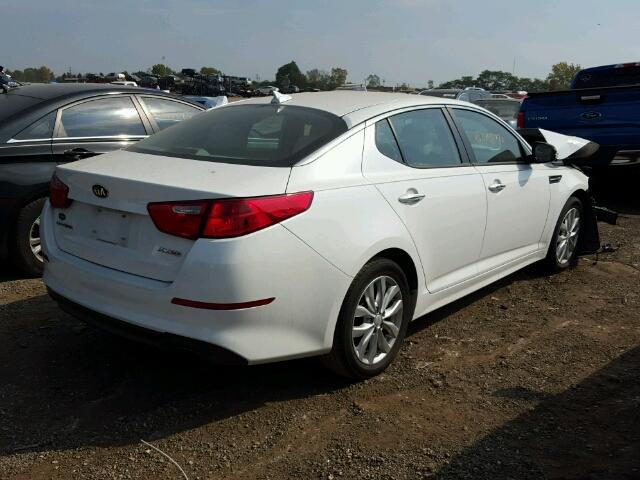 5XXGN4A75FG416863 - 2015 KIA OPTIMA EX WHITE photo 4