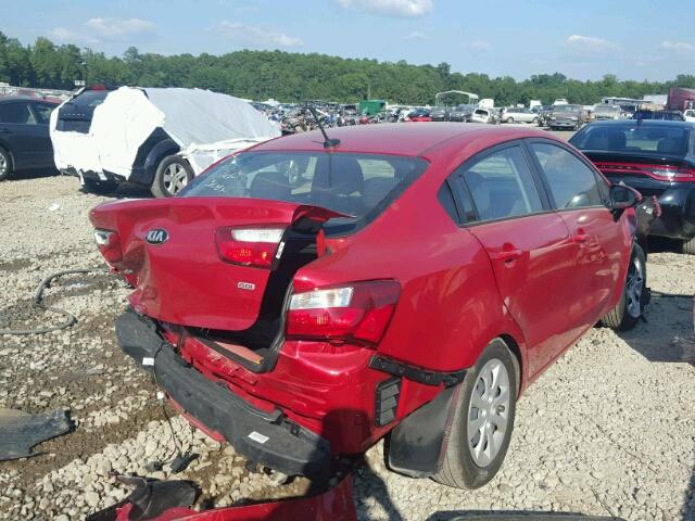 KNADM4A34H6057426 - 2017 KIA RIO RED photo 4