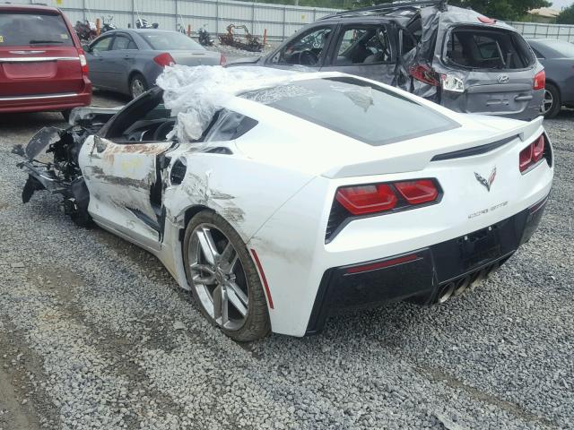 1G1YM2D79H5110000 - 2017 CHEVROLET CORVETTE S WHITE photo 3