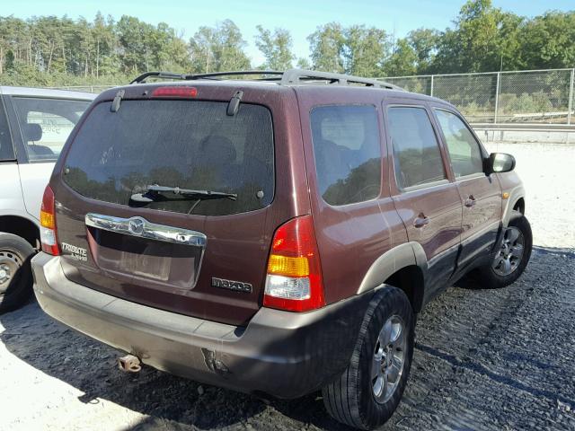 4F2YU09172KM19232 - 2002 MAZDA TRIBUTE LX BURGUNDY photo 4