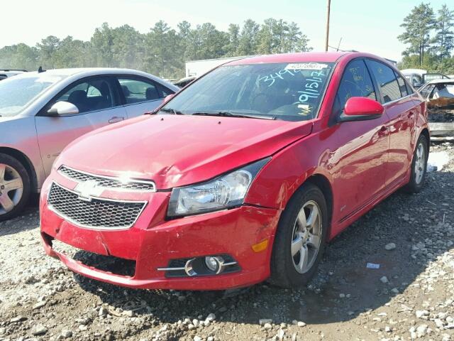 1G1PF5SC5C7349290 - 2012 CHEVROLET CRUZE LT RED photo 2