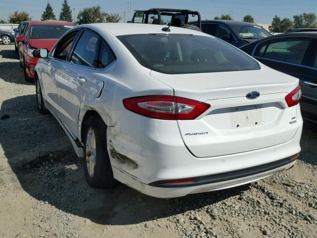 3FA6P0HD8ER150481 - 2014 FORD FUSION WHITE photo 3