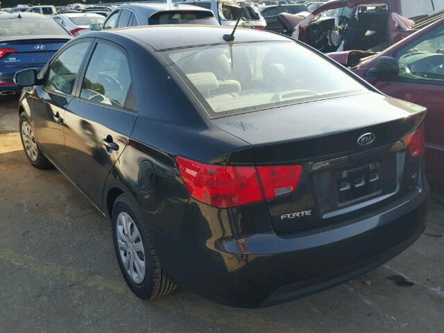 KNAFU4A29D5713233 - 2013 KIA FORTE EX BLACK photo 3