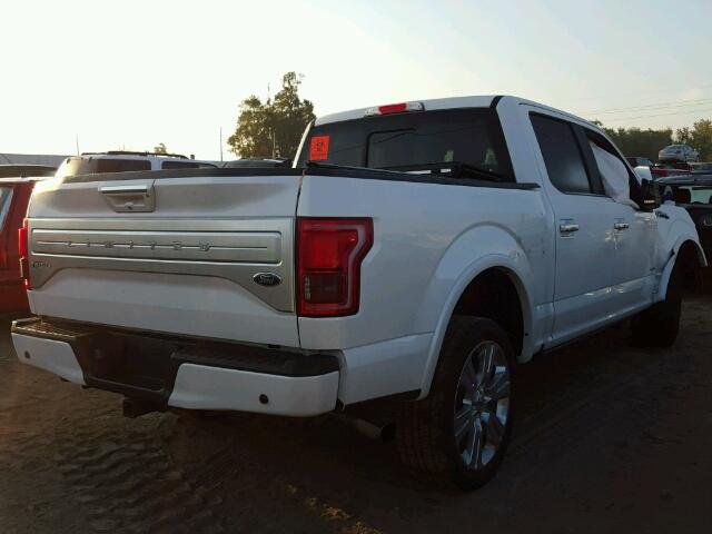 1FTEW1EG0GFB21487 - 2016 FORD F150 SUPER WHITE photo 4