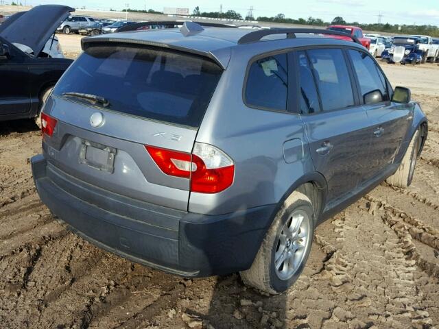 WBXPA73494WB29429 - 2004 BMW X3 GRAY photo 4