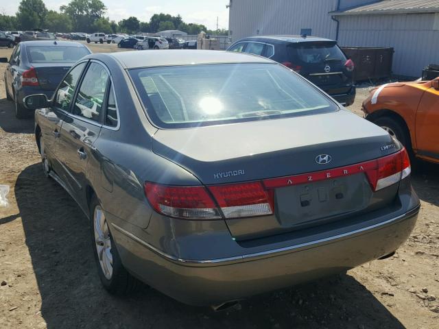 KMHFC46F67A183554 - 2007 HYUNDAI AZERA SE GREEN photo 3