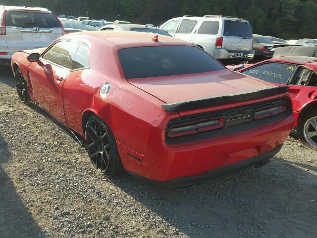 2C3CDZFJ1FH782629 - 2015 DODGE CHALLENGER RED photo 3