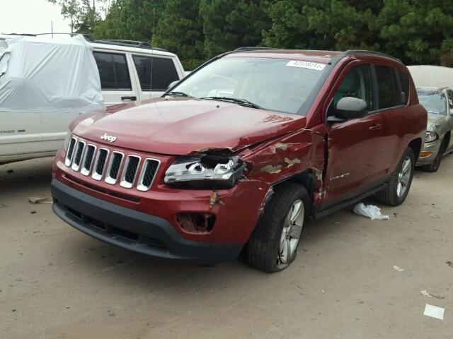 1C4NJCBB2ED567071 - 2014 JEEP COMPASS RED photo 2