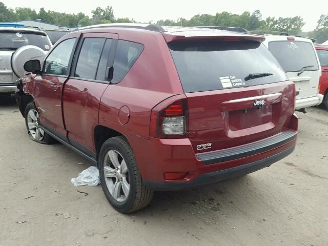 1C4NJCBB2ED567071 - 2014 JEEP COMPASS RED photo 3