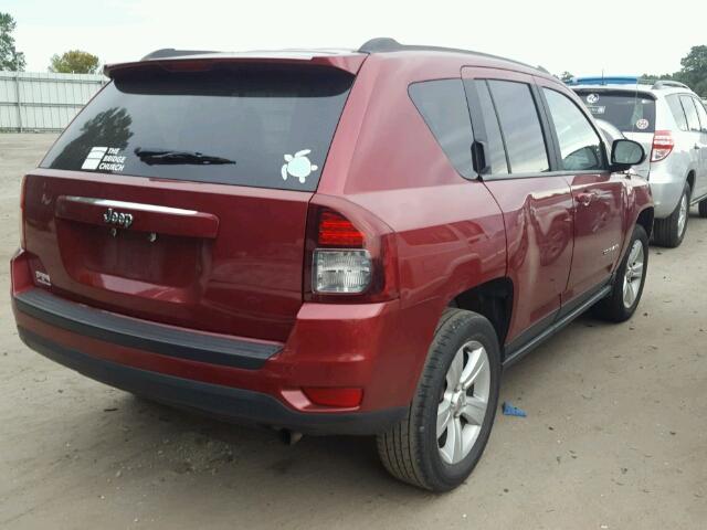 1C4NJCBB2ED567071 - 2014 JEEP COMPASS RED photo 4