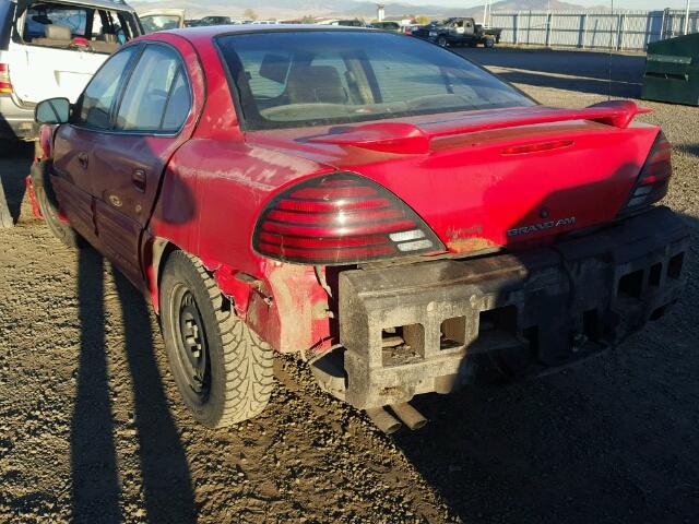 1G2NF52T01M580163 - 2001 PONTIAC GRAND AM S RED photo 3