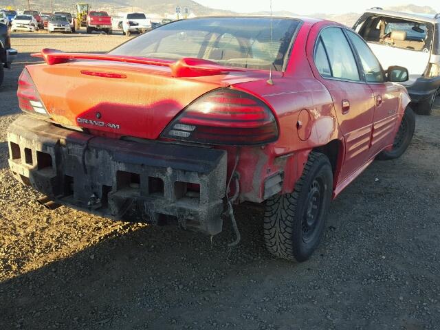 1G2NF52T01M580163 - 2001 PONTIAC GRAND AM S RED photo 4