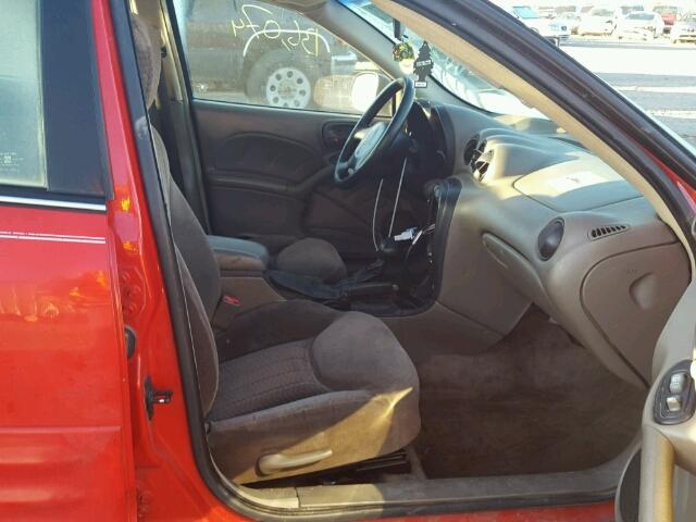 1G2NF52T01M580163 - 2001 PONTIAC GRAND AM S RED photo 5