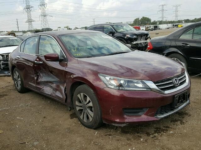 1HGCR2F3XEA134839 - 2014 HONDA ACCORD LX MAROON photo 1