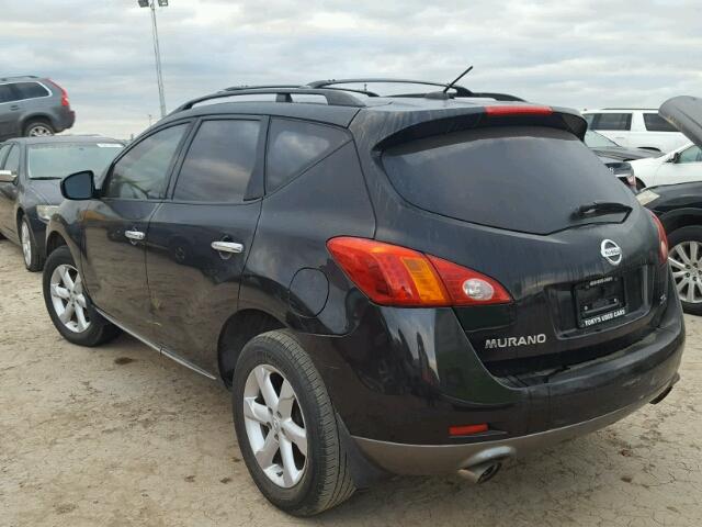 JN8AZ18U39W009748 - 2009 NISSAN MURANO BLACK photo 3