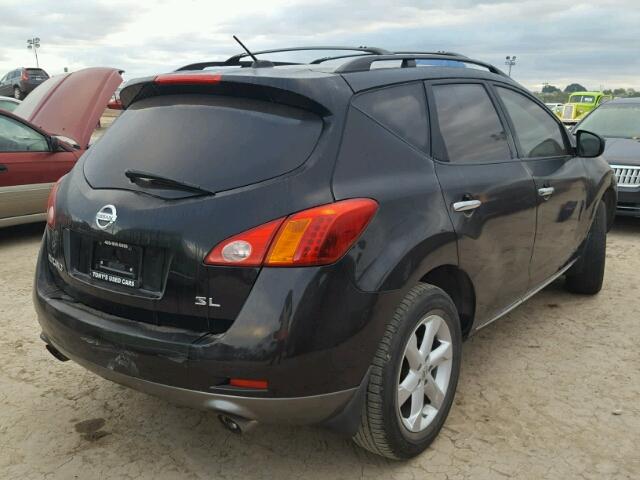 JN8AZ18U39W009748 - 2009 NISSAN MURANO BLACK photo 4