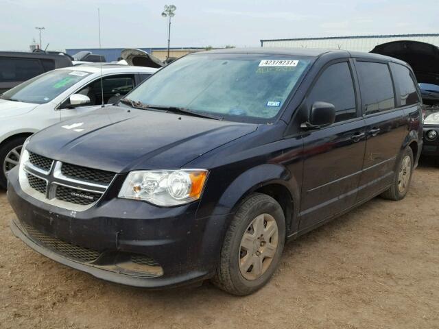 2D4RN4DG1BR614638 - 2011 DODGE GRAND CARA BLACK photo 2