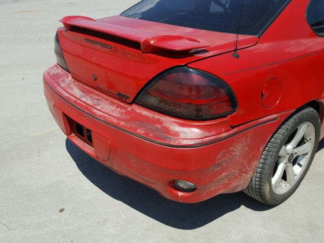 1G2NW12E11M653891 - 2001 PONTIAC GRAND AM G RED photo 9