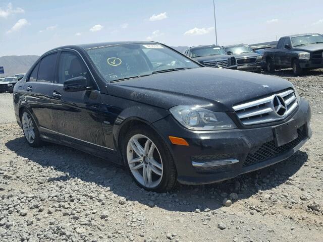 WDDGF4HBXCR199641 - 2012 MERCEDES-BENZ C 250 BLACK photo 1