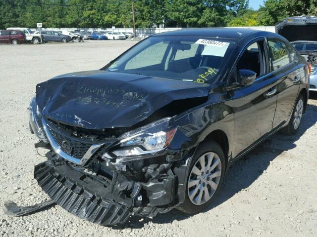 3N1AB7AP5HY338162 - 2017 NISSAN SENTRA S BLACK photo 2