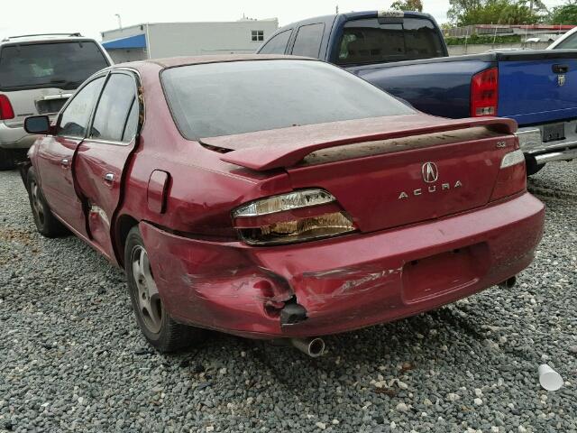 19UUA56642A014795 - 2002 ACURA 3.2TL BURGUNDY photo 3