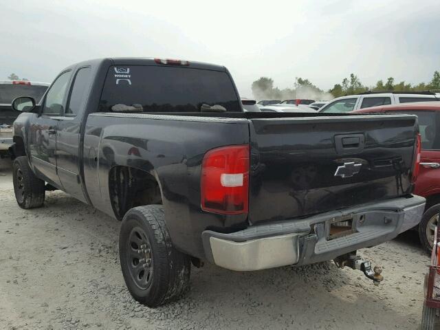 1GCEK29049Z254320 - 2009 CHEVROLET SILVERADO BLACK photo 3