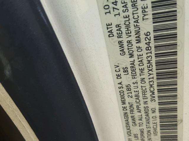 3VWCM31YX5M318426 - 2005 VOLKSWAGEN NEW BEETLE 米色 照片 10