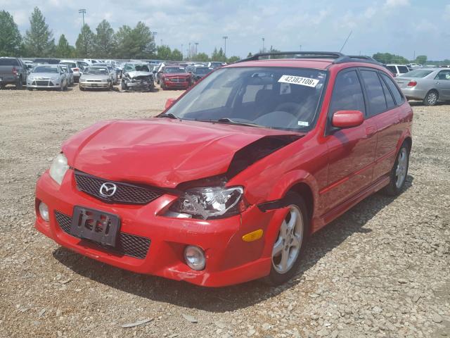 JM1BJ245721516036 - 2002 MAZDA PROTEGE PR RED photo 2