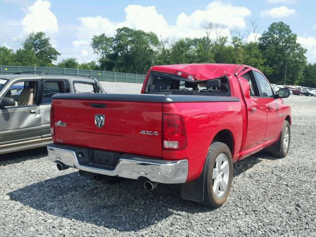 1D7RV1CT5AS258546 - 2010 DODGE RAM 1500 RED photo 4