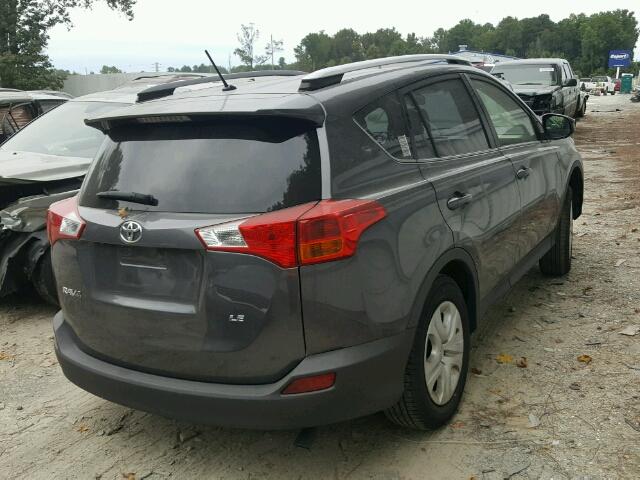 JTMZFREV4EJ003712 - 2014 TOYOTA RAV4 LE GRAY photo 4