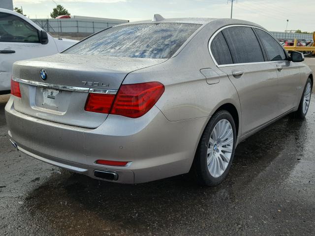 WBAKC8C58BC431951 - 2011 BMW SERIES 7 SILVER photo 4