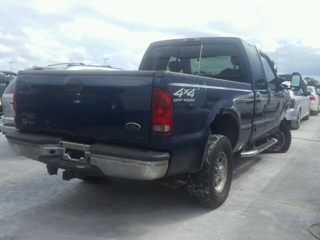 1FTNX21L82EB71560 - 2002 FORD F250 BLUE photo 4