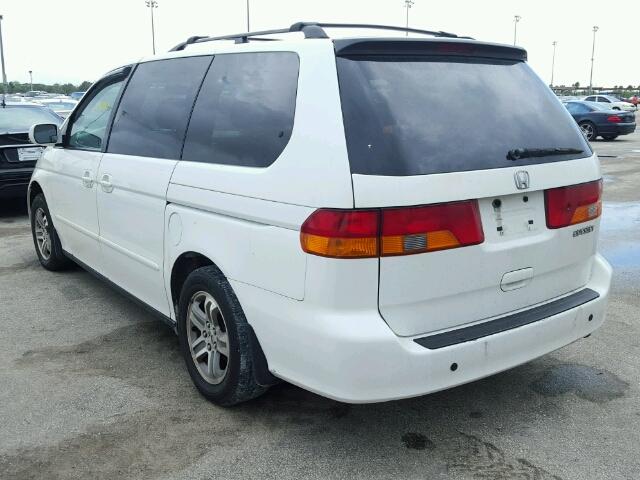 5FNRL18023B120302 - 2003 HONDA ODYSSEY WHITE photo 3