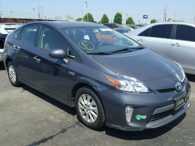 JTDKN3DP6D3032278 - 2013 TOYOTA PRIUS PLUG GRAY photo 1