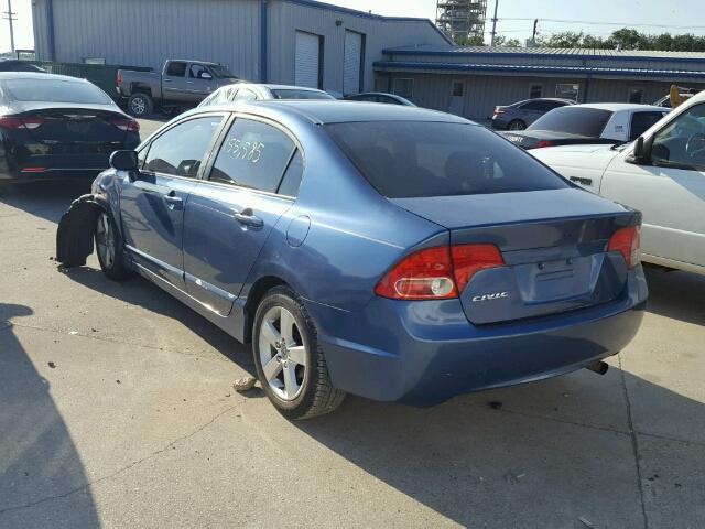 1HGFA16848L022878 - 2008 HONDA CIVIC BLUE photo 3