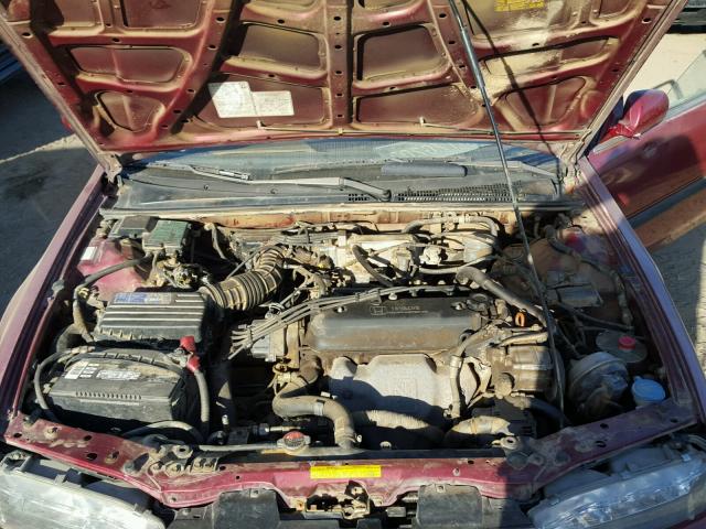 1HGCB7656MA205746 - 1991 HONDA ACCORD LX BURGUNDY photo 7