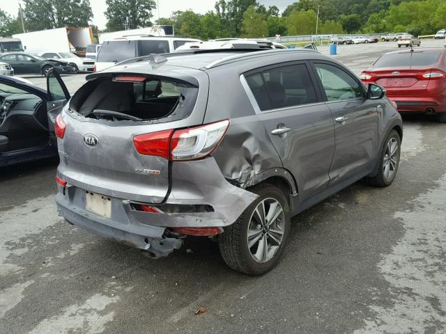 KNDPCCA67E7568111 - 2014 KIA SPORTAGE S GRAY photo 4