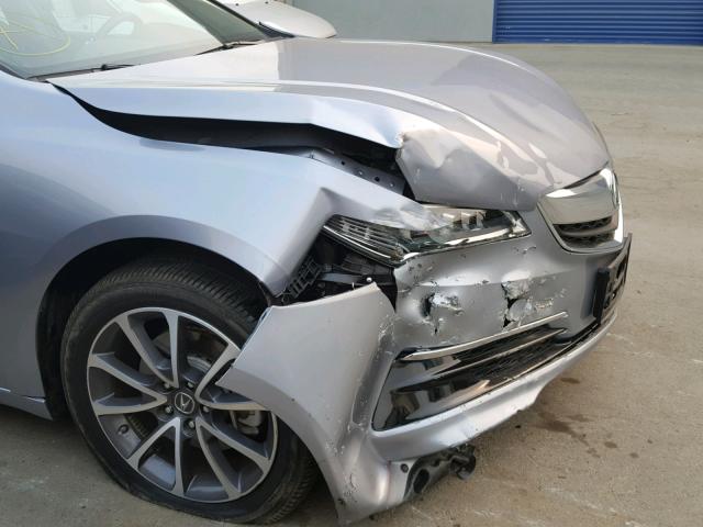 19UUB3F52FA002188 - 2015 ACURA TLX TECH ვერცხლისფერი ფოტო 9