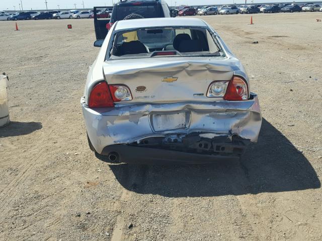 1G1ZC5E07AF301926 - 2010 CHEVROLET MALIBU 1LT ვერცხლისფერი ფოტო 9