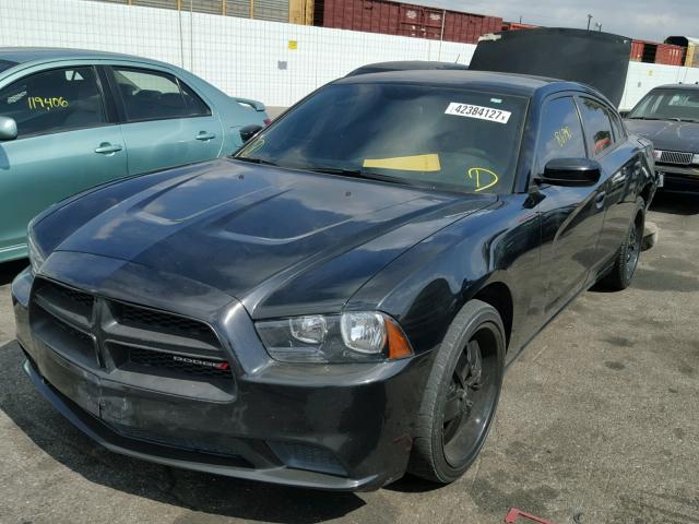 2C3CDXBG0EH347534 - 2014 DODGE CHARGER BLACK photo 2