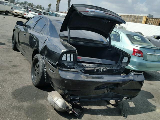 2C3CDXBG0EH347534 - 2014 DODGE CHARGER BLACK photo 3