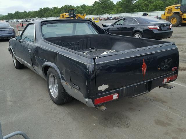 3GCCW80H5FS901270 - 1985 CHEVROLET EL CAMINO BLACK photo 3