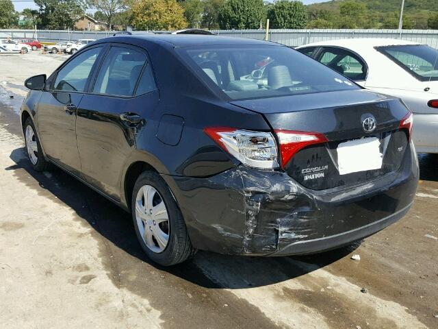 5YFBURHE9FP207096 - 2015 TOYOTA COROLLA L BLACK photo 3