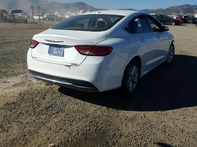 1C3CCCAB4GN105857 - 2016 CHRYSLER 200 LIMITE WHITE photo 4