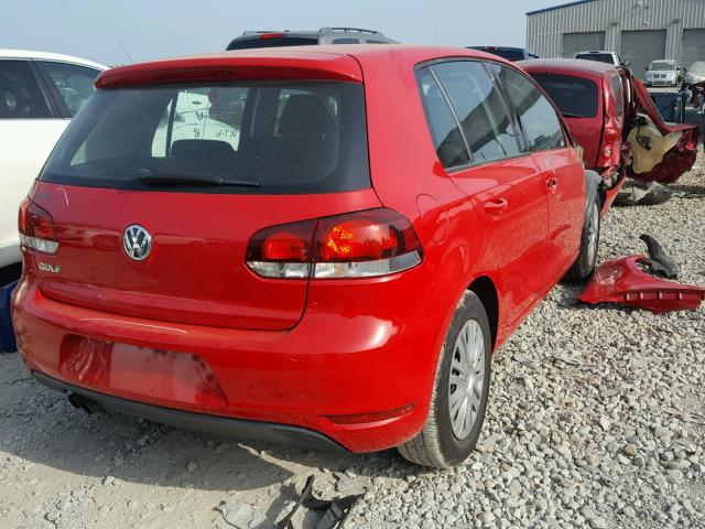 WVWDA7AJ8AW341496 - 2010 VOLKSWAGEN GOLF RED photo 4