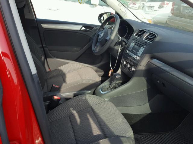WVWDA7AJ8AW341496 - 2010 VOLKSWAGEN GOLF RED photo 5
