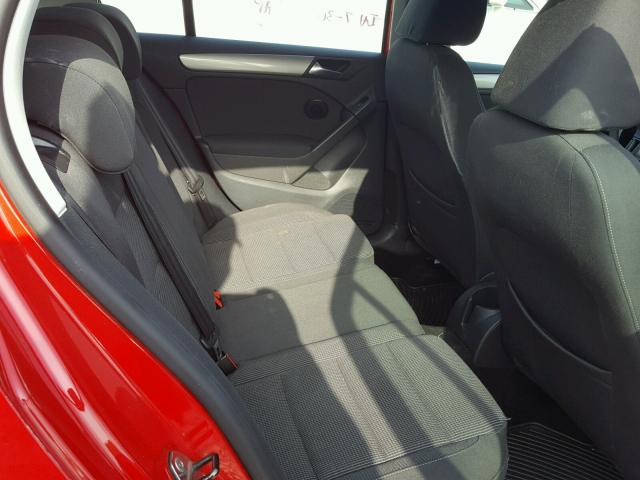 WVWDA7AJ8AW341496 - 2010 VOLKSWAGEN GOLF RED photo 6