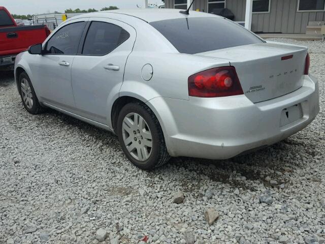 1C3CDZAB2CN132324 - 2012 DODGE AVENGER SE SILVER photo 3