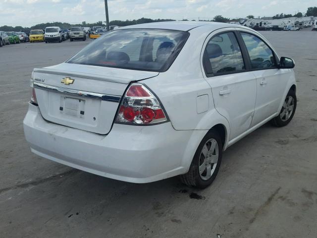KL1TD5DE0BB164920 - 2011 CHEVROLET AVEO LS WHITE photo 4